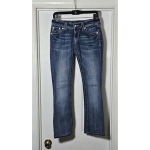 Miss Me Y2K Low-rise Bootcut Jeans Womans Sz 27 Mcbling Indie Western Boho